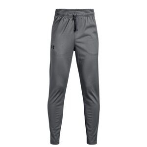 Men’s Under Armour Grey Mesh Logo Workout Track Pants Fitness Athletic Gym M